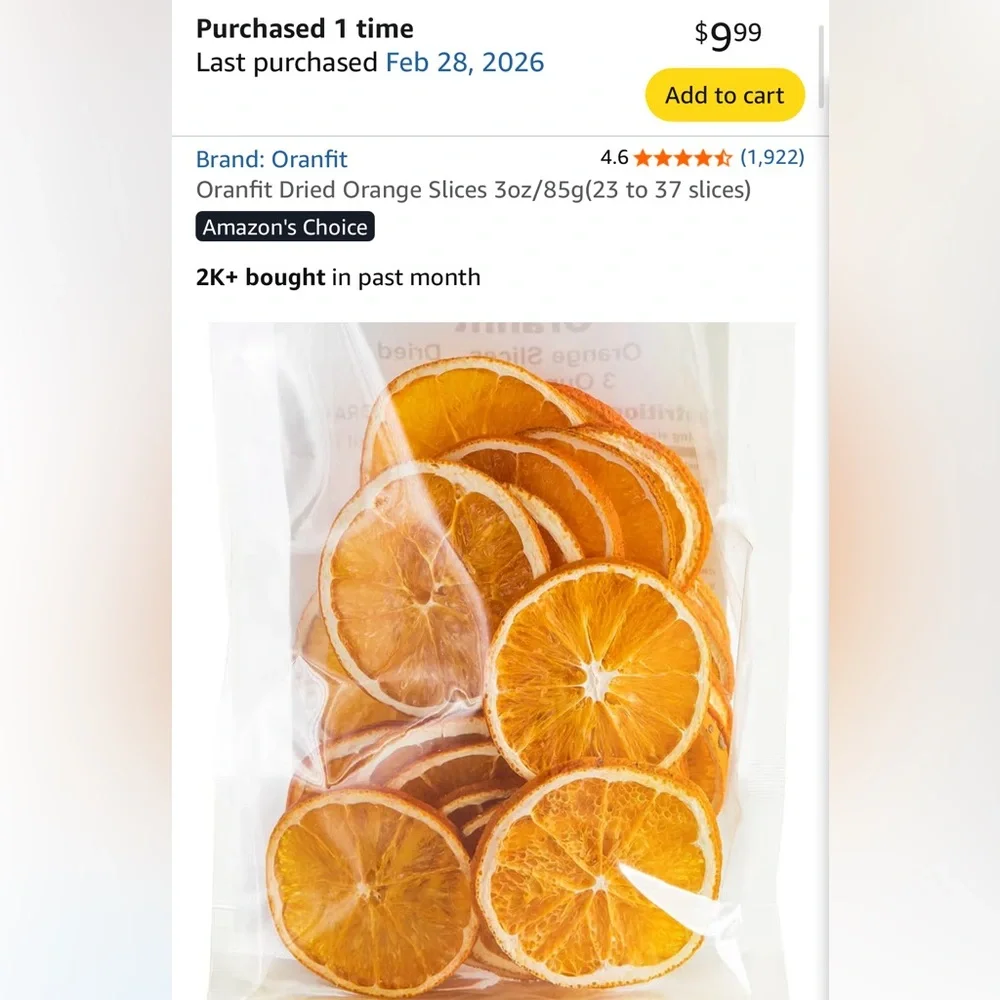 Dried limes & oranges